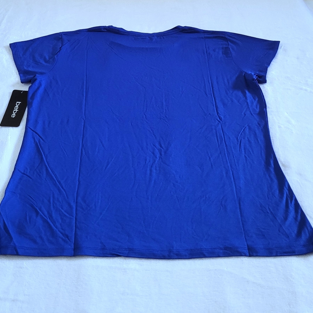 bebe Lopsided Rhinestone💎 Heart❤️ Top - NWT - Picture 13 of 14